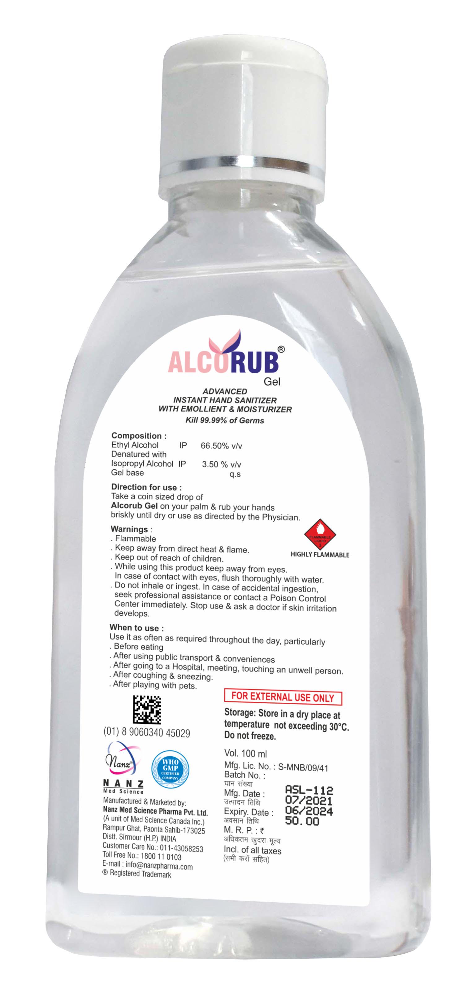 Alcorub gel